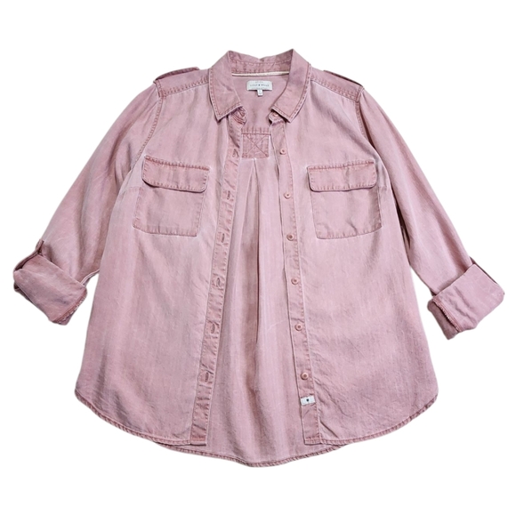 Lucky Brand Tops - LUCKY BRAND Washed Shirt In Old Rose Pink Sz Small STYLE 7W44283 100% Lyocell